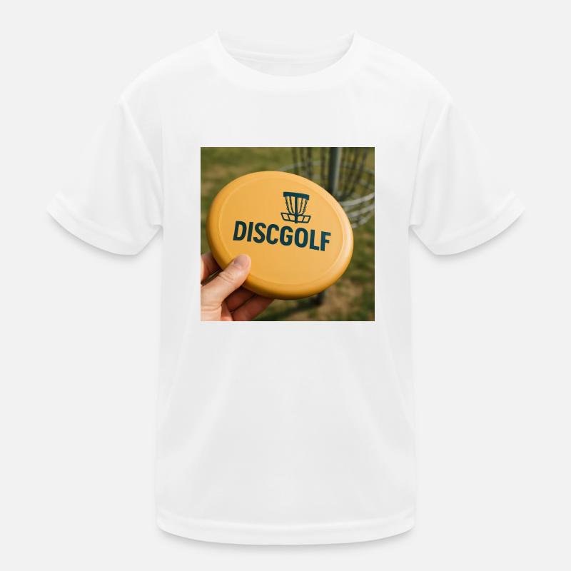 Disc golf - Frisbee golf - Kids Functional T-Shirt - white