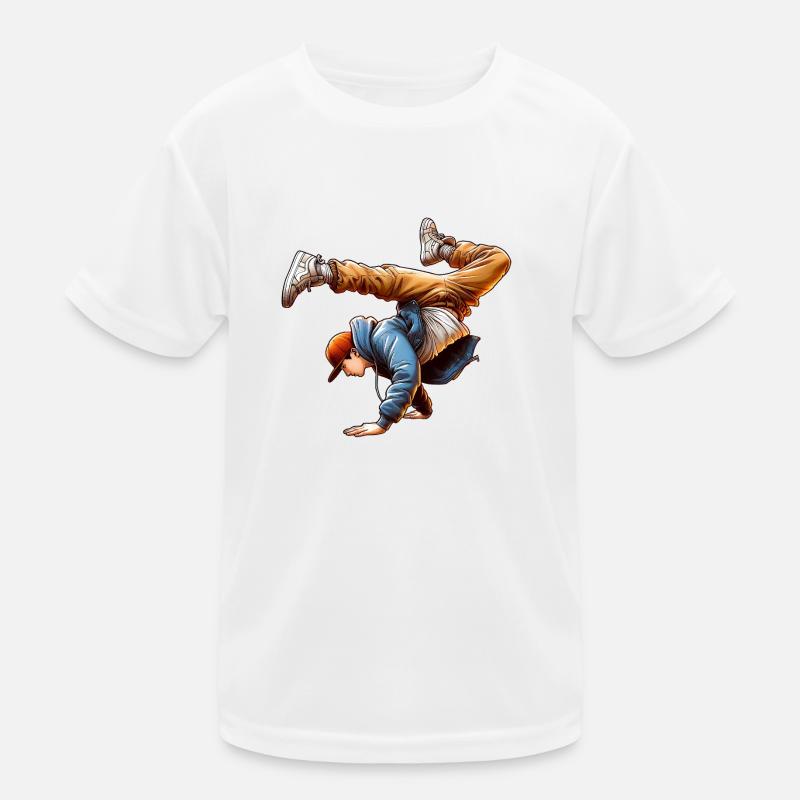 Energetic Breakdance Dance Steps Kids Functional T-Shirt