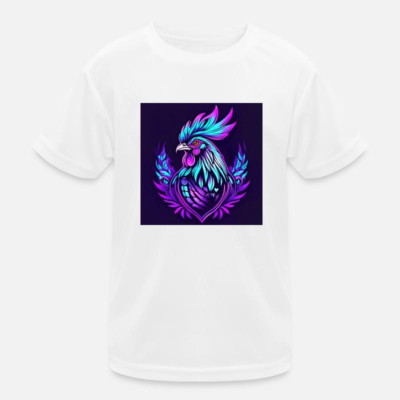 Rooster neon Kids Functional T-Shirt