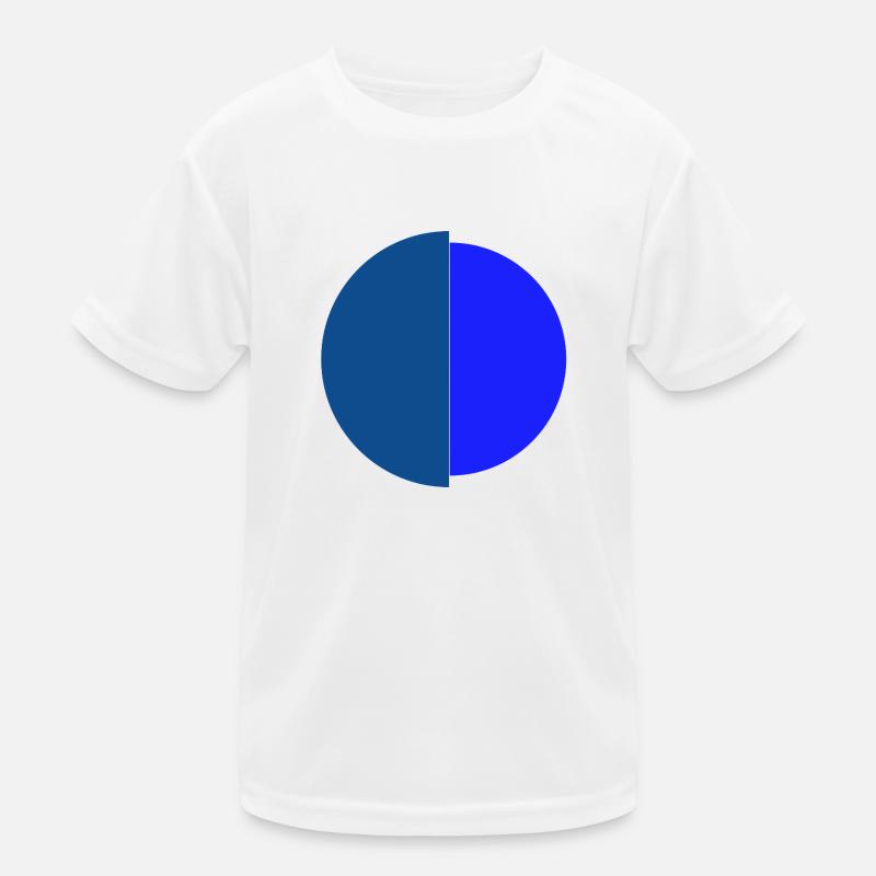 Decoration. Circles. Blue. Wonder. Thick dancing circles. Kids Functional T-Shirt