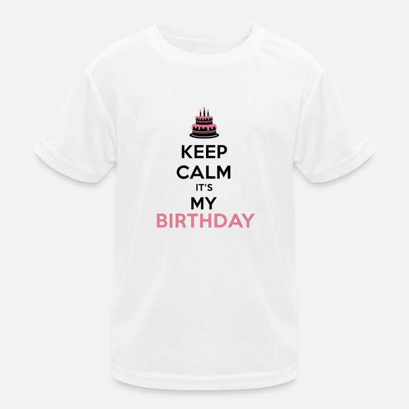 Compleanno Keep Calm Maglietta sportiva per bambini