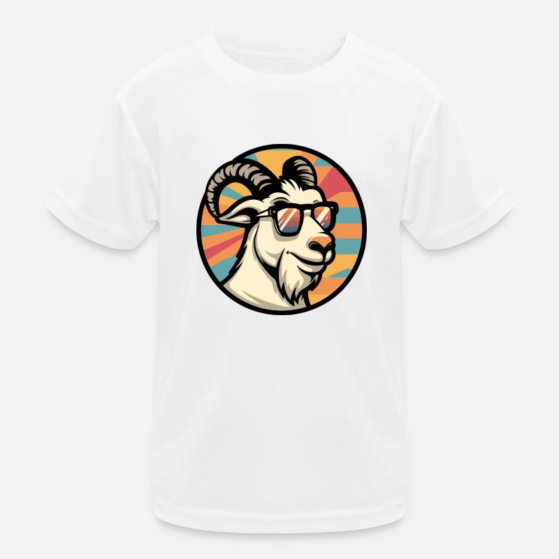 Bergziege Comic Cool Kinder Funktions-T-Shirt