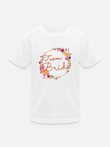 Team Bride Lesbian /Team Braut Lesbisch - Kinder Funktions-T-Shirt - Weiß