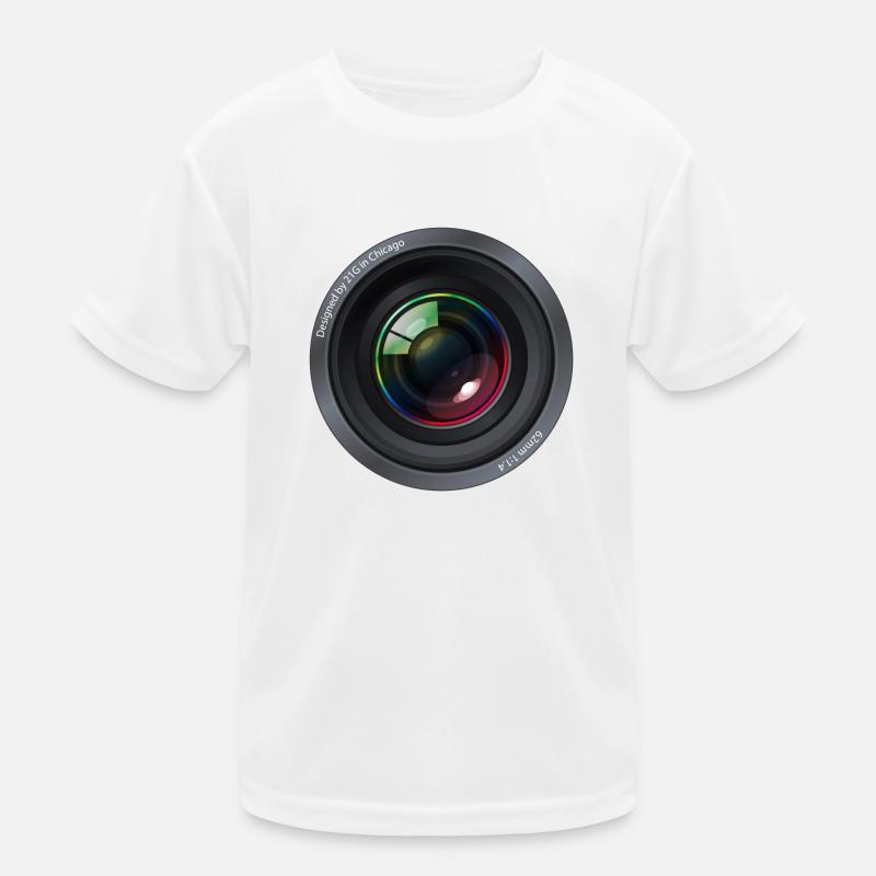lens - Kinder Funktions-T-Shirt - Weiß