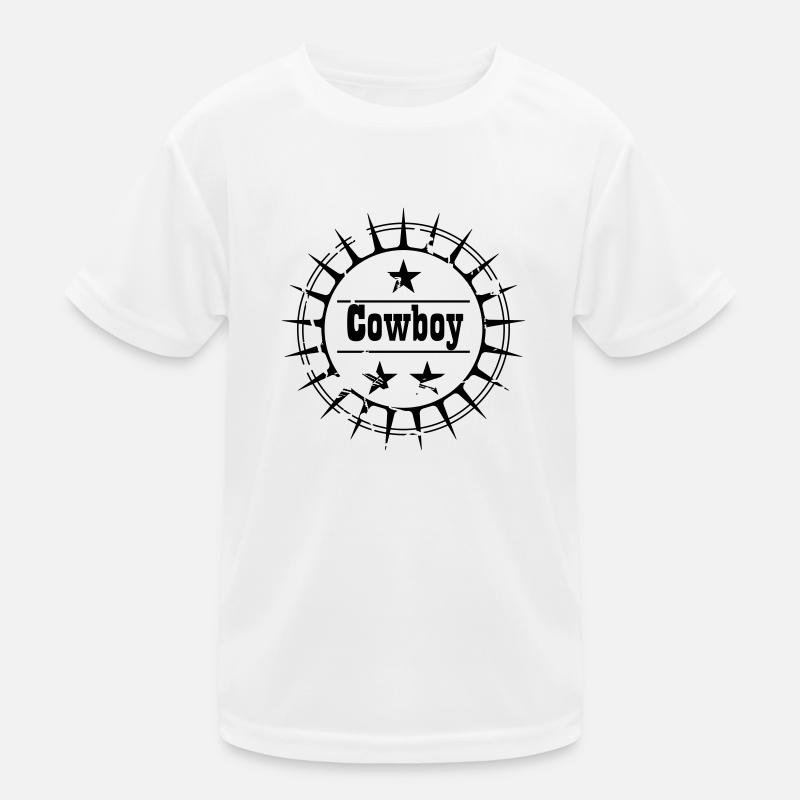 Button Cowboy Kinder Funktions-T-Shirt