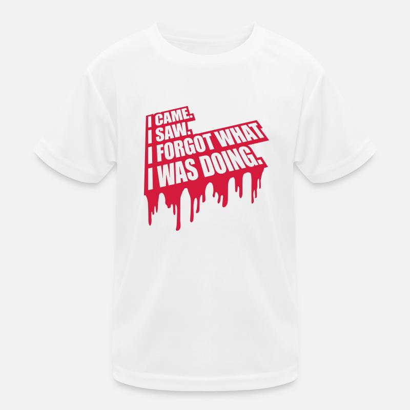 I came saw forget - Kinder Funktions-T-Shirt - Weiß