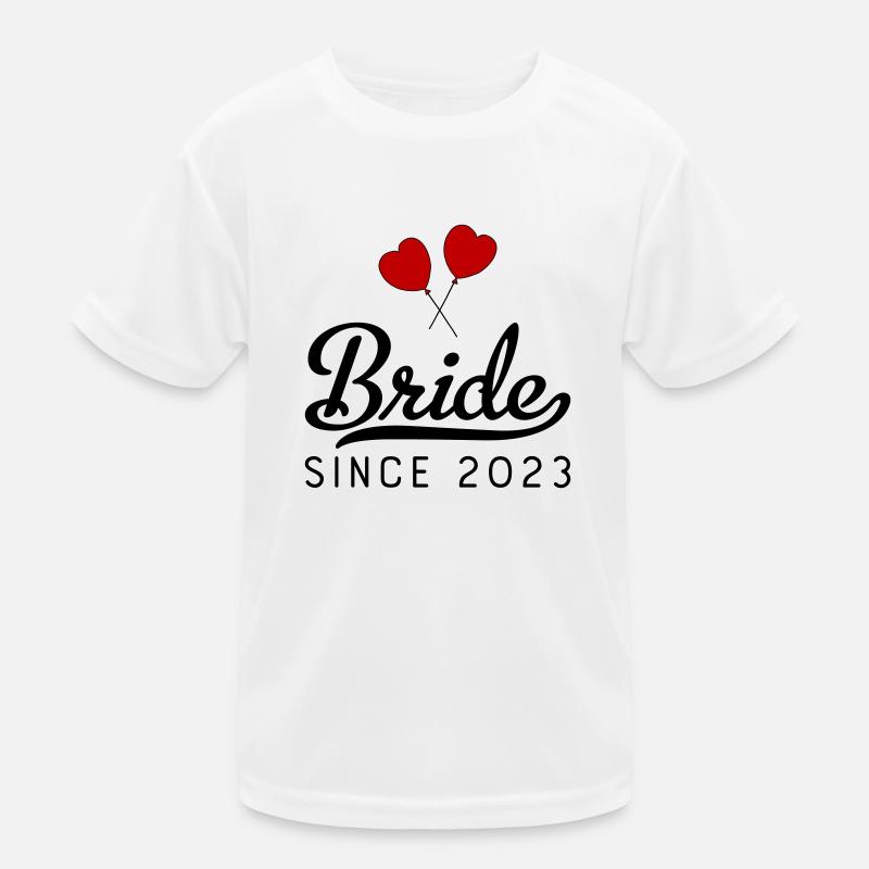 Bride since 2023 Kids Functional T-Shirt