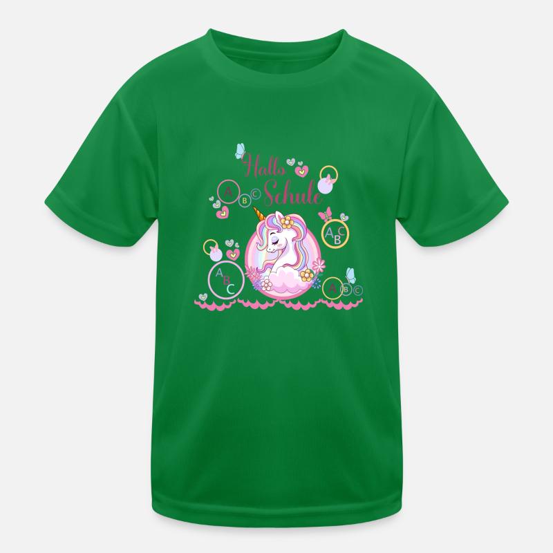 Einhorn Schulbeginn Einschulung Schule Kinder Funktions-T-Shirt