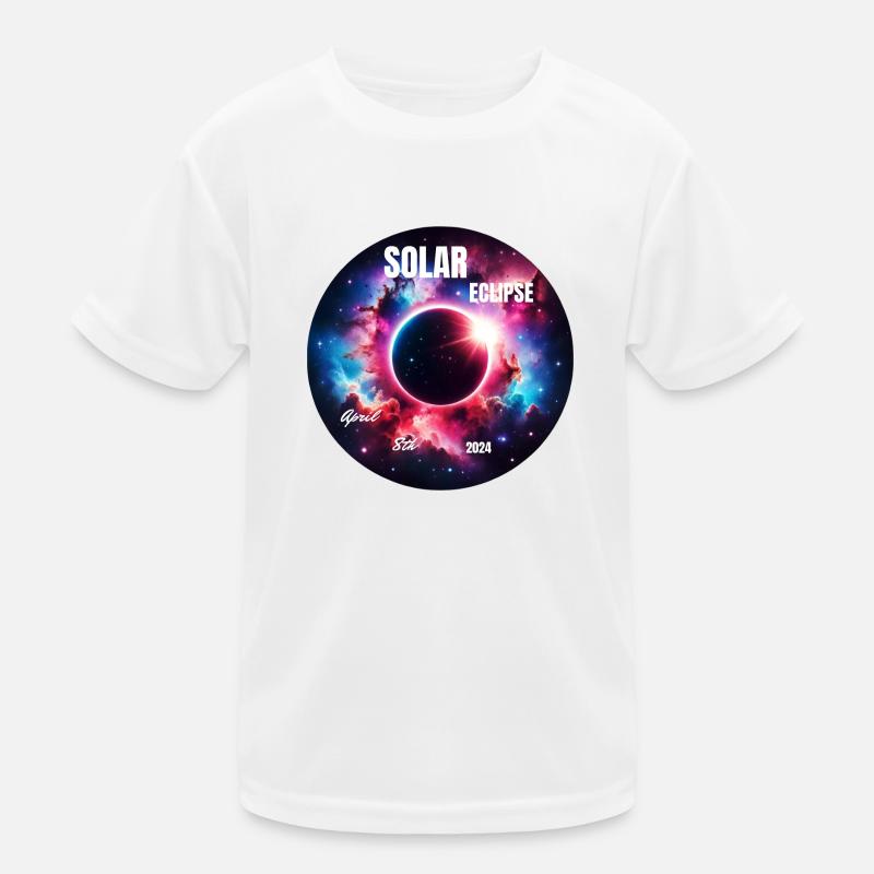 Solar Eclipse April 8, 2024: Celestial Miracle Kids Functional T-Shirt