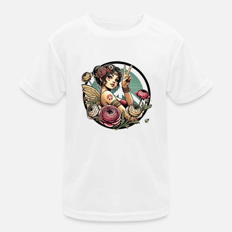 Hippie-Fee Kinder Funktions-T-Shirt