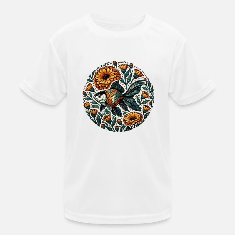 Oranda-Goldfisch Kinder Funktions-T-Shirt