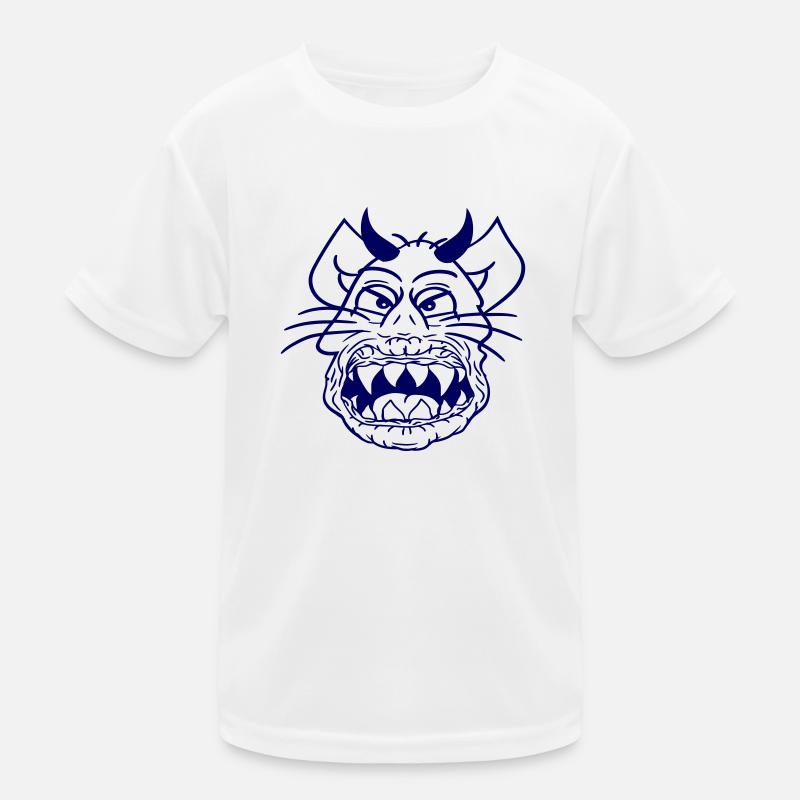 Dämon Monster Katze Halloween Horror Teufel Hörner Kinder Funktions-T-Shirt