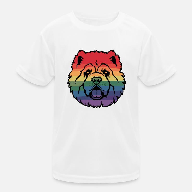 Rainbow Chow Chow Kids Functional T-Shirt