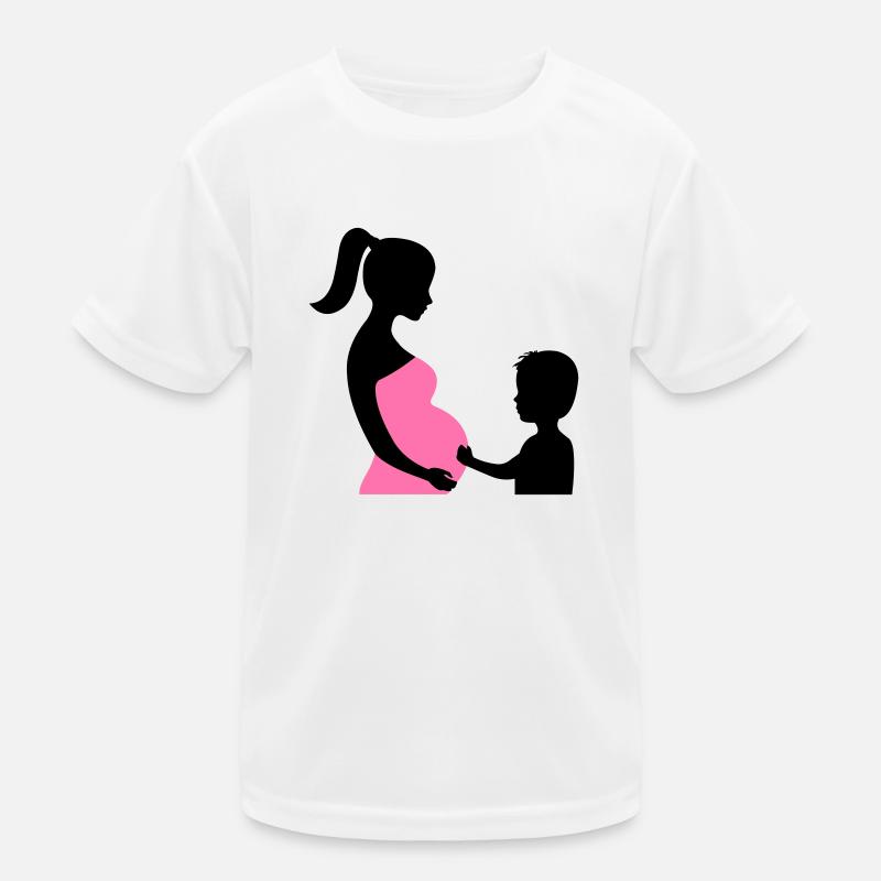 Schwanger mit Sohn Kinder Funktions-T-Shirt
