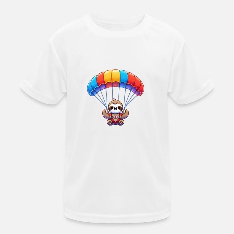 faultier fallschirm Kinder Funktions-T-Shirt