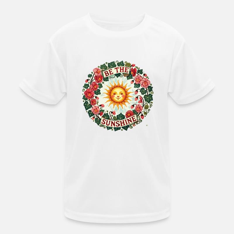 Be the Sunshine – Uplifting Retro Positivity Design Kinder Funktions-T-Shirt