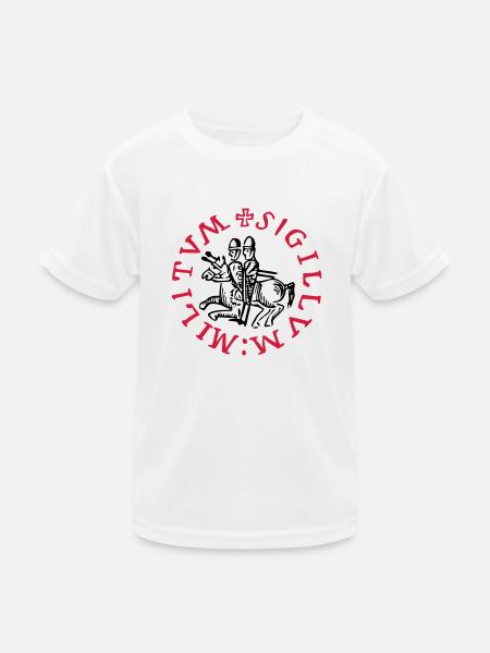 templars knights symbol - Kids Functional T-Shirt - white - Front