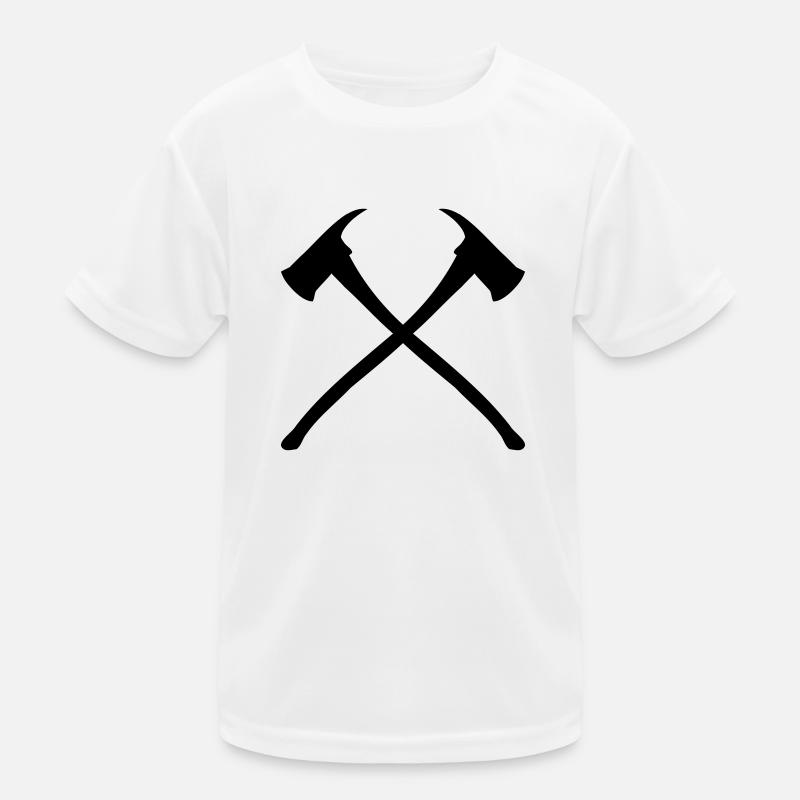 2 Feuerwehr Äxte Kinder Funktions-T-Shirt