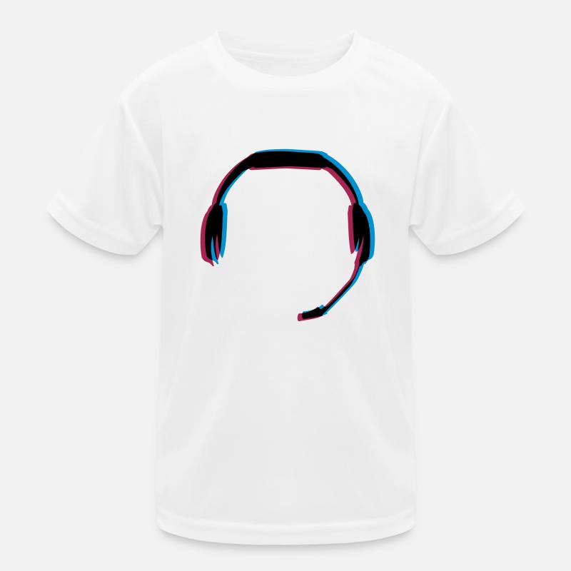 3D Effekt Headset Kinder Funktions-T-Shirt