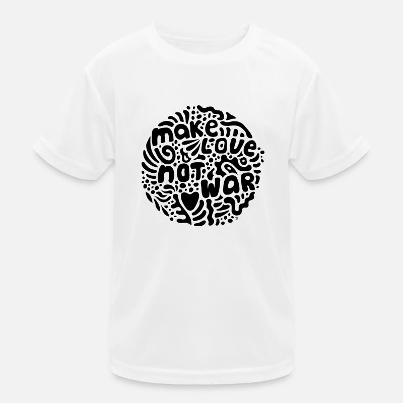 Make Love Not War (black) Kids Functional T-Shirt