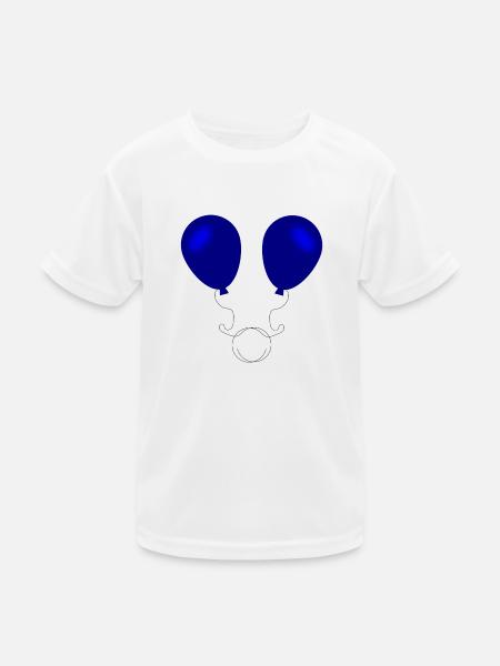 Lufballons Hoffnung - Kinder Funktions-T-Shirt - Weiß - Vorne