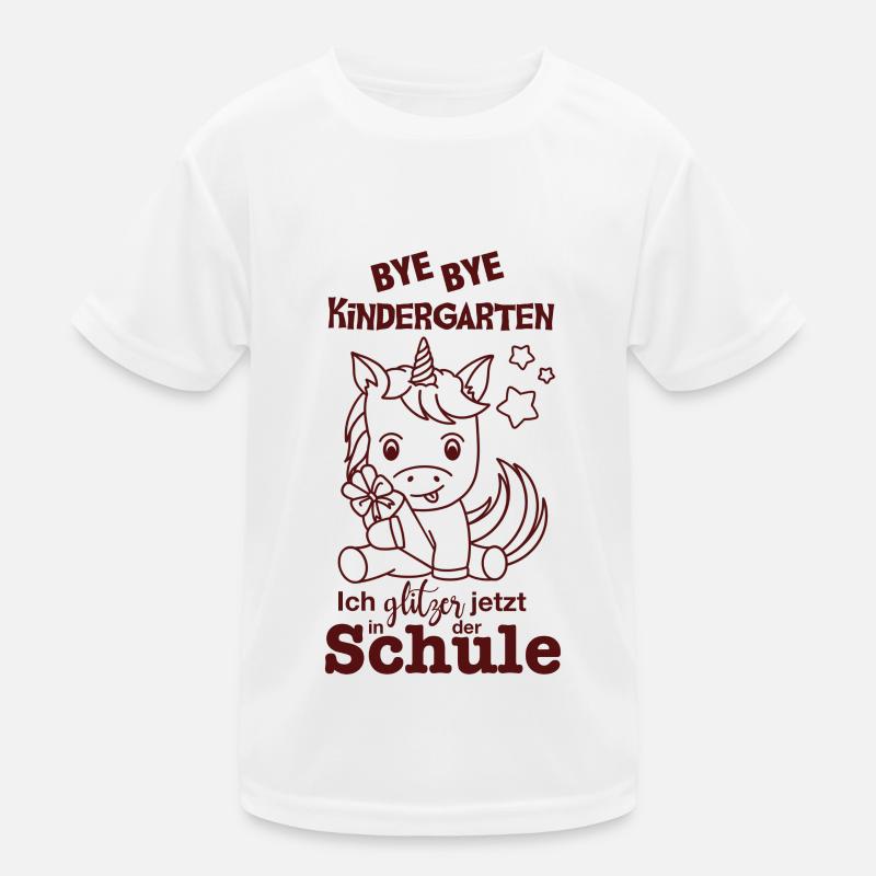 Schulkind Einhorn (braun) Kinder Funktions-T-Shirt