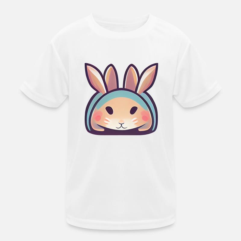 Rabbit / Hase - Kinder Funktions-T-Shirt - Weiß