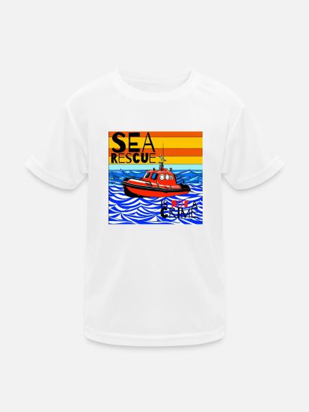 Le sauvetage en mer n’est pas un crime - T-shirt sport Enfant - blanc - Devant