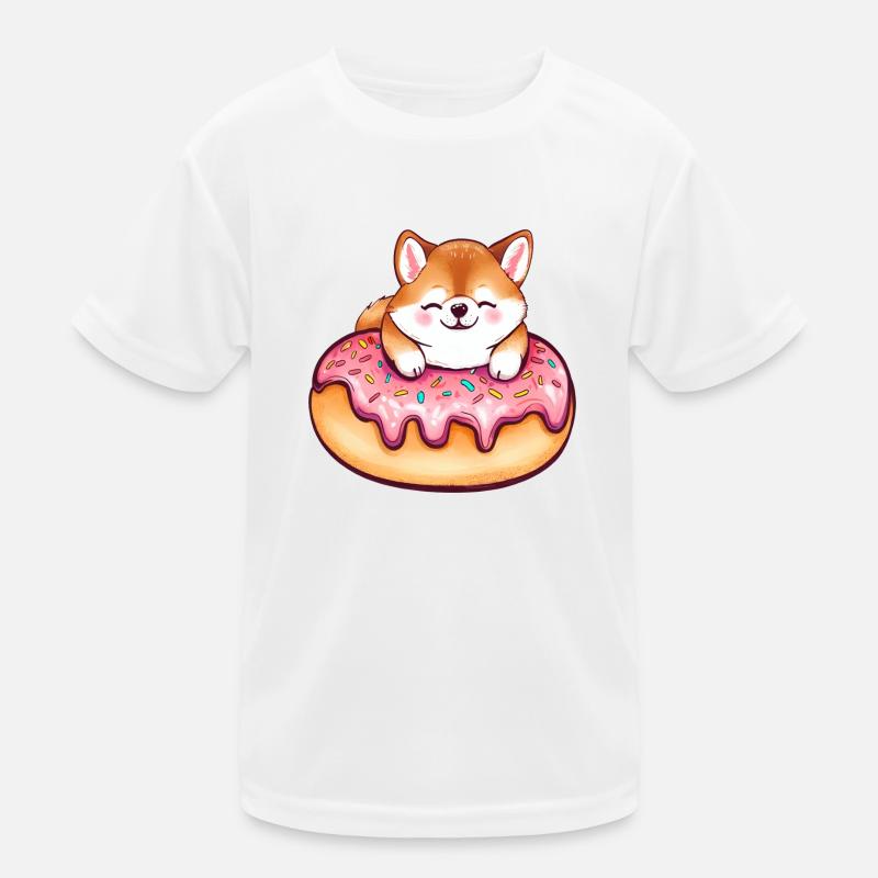 Le doux délice de beignets géant de Shiba Inu T-shirt sport Enfant