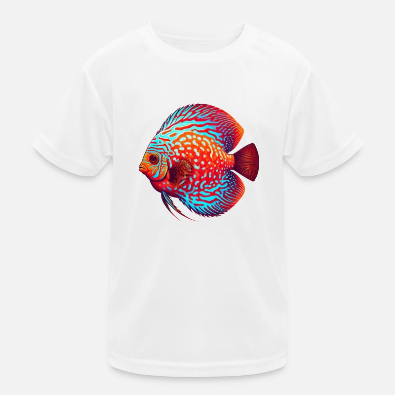 Discus cichlidé rouge T-shirt sport Enfant