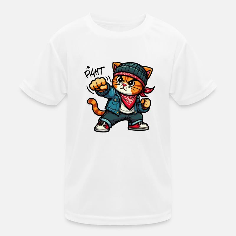 Forced Cat: Kampf Kinder Funktions-T-Shirt