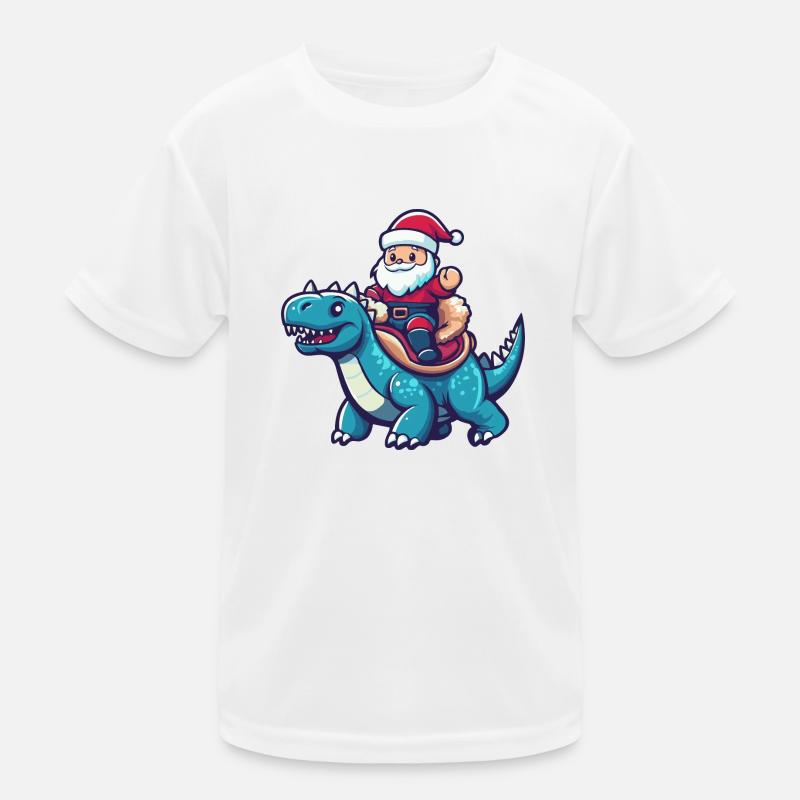 Dinosaurier stegosaurus Weihnachtsmann Kinder Funktions-T-Shirt
