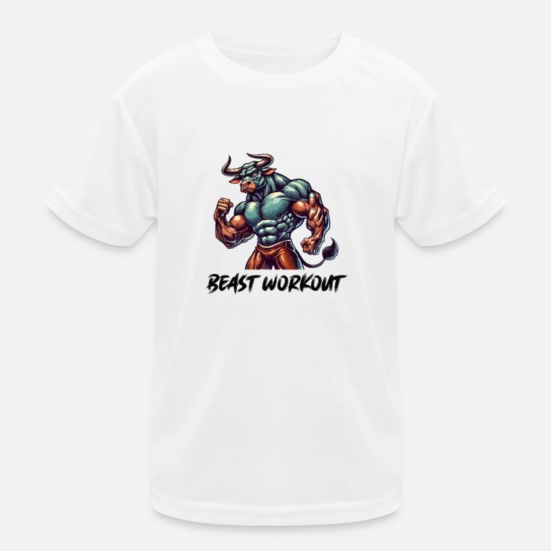Stier Beast Workout Kinder Funktions-T-Shirt