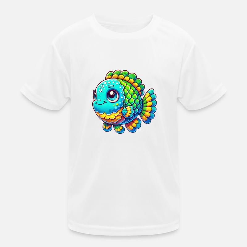 fish comic Kids Functional T-Shirt
