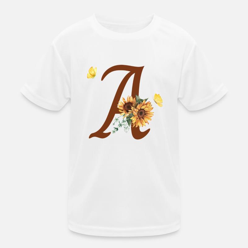 Lettre a tournesol papillon T-shirt sport Enfant