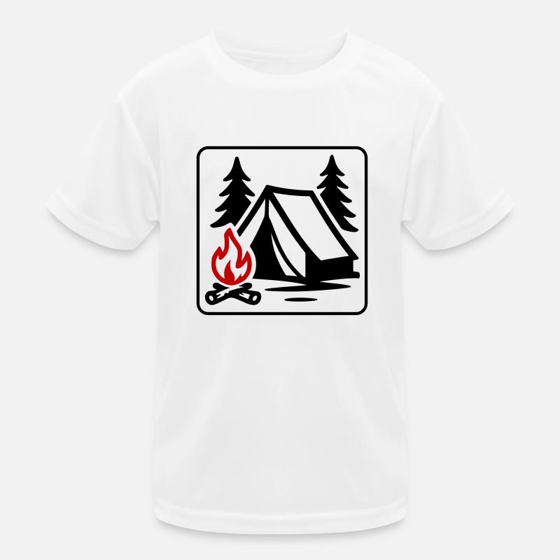 Zelt Camping Symbol Kinder Funktions-T-Shirt