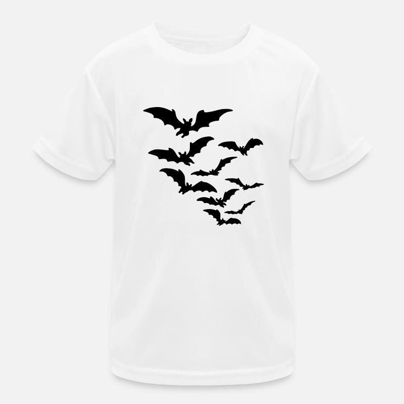 fledermaus - Kinder Funktions-T-Shirt - Weiß