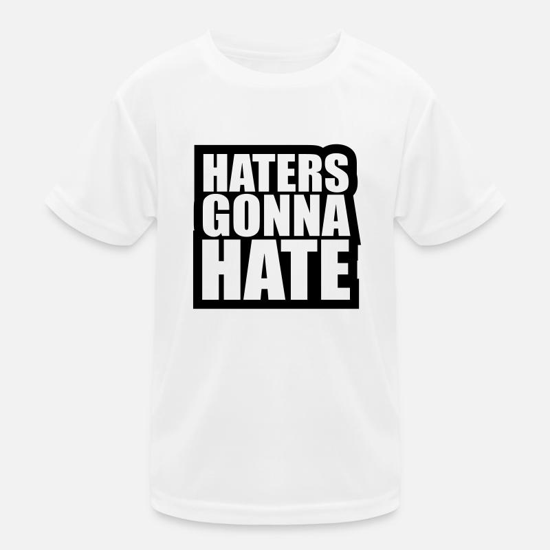 rahmen kontur cool haters gonna hate logo zeichen Kinder Funktions-T-Shirt