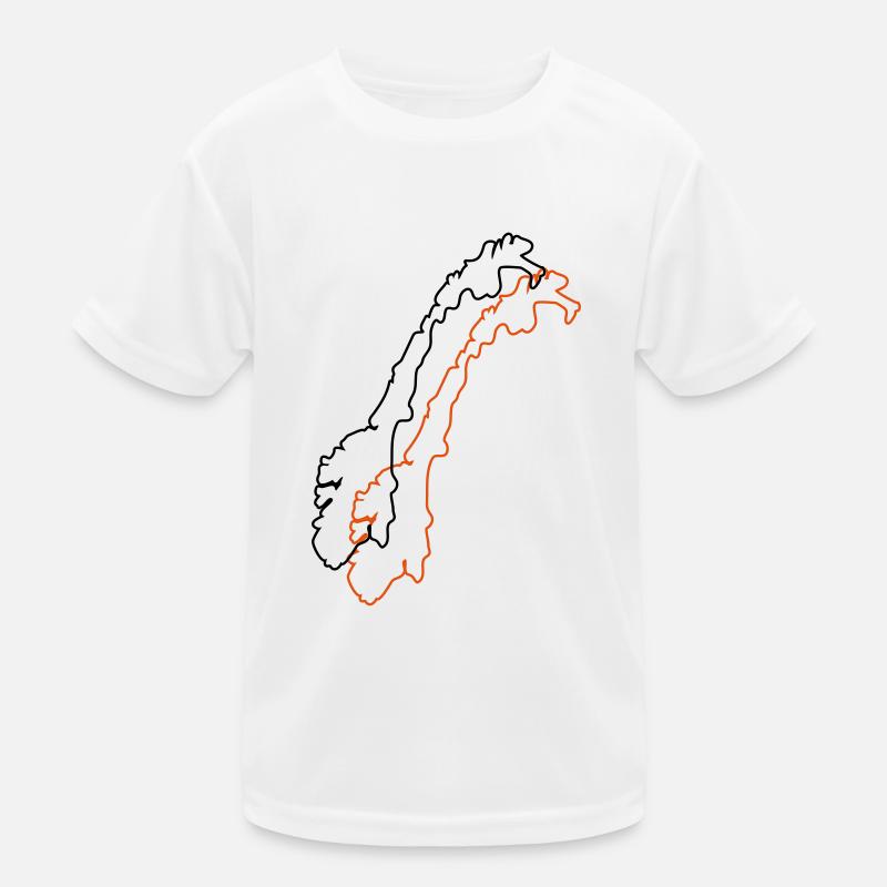 norway map Kinder Funktions-T-Shirt