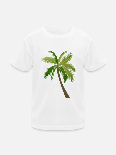 palm tree palm palms - Kids Functional T-Shirt - white - Front