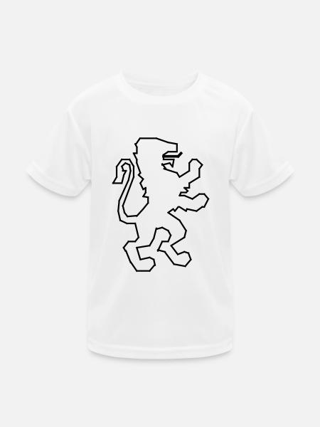 Lion Coat of Arms / Lion - Kids Functional T-Shirt - white