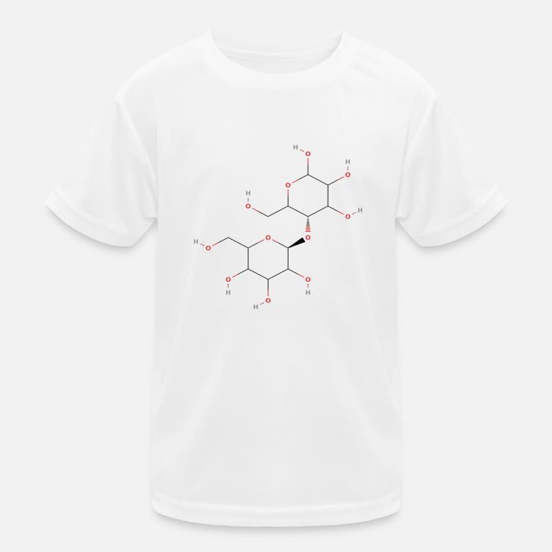 Cellulose Molecule - Colored Structural Formula Kids Functional T-Shirt