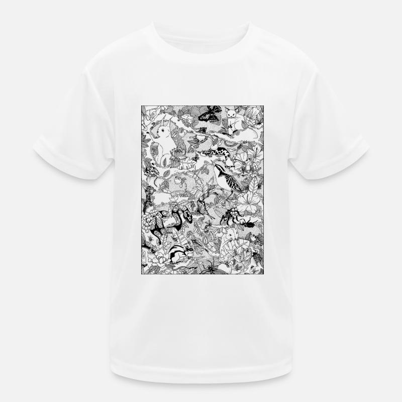 Animaux en vrac (noir) T-shirt sport Enfant