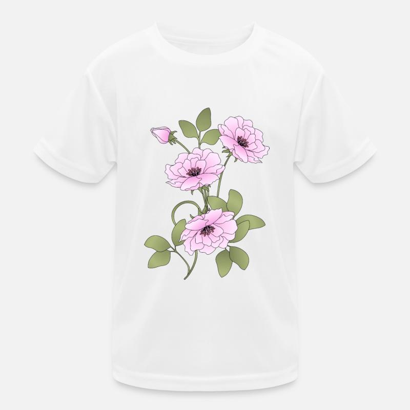 Blumen Kinder Funktions-T-Shirt