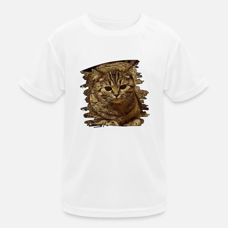 Katzengesicht5 Kinder Funktions-T-Shirt