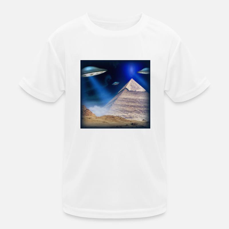 ufo pyramids Kids Functional T-Shirt