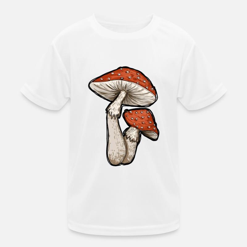 Toadstools Illustration Kids Functional T-Shirt