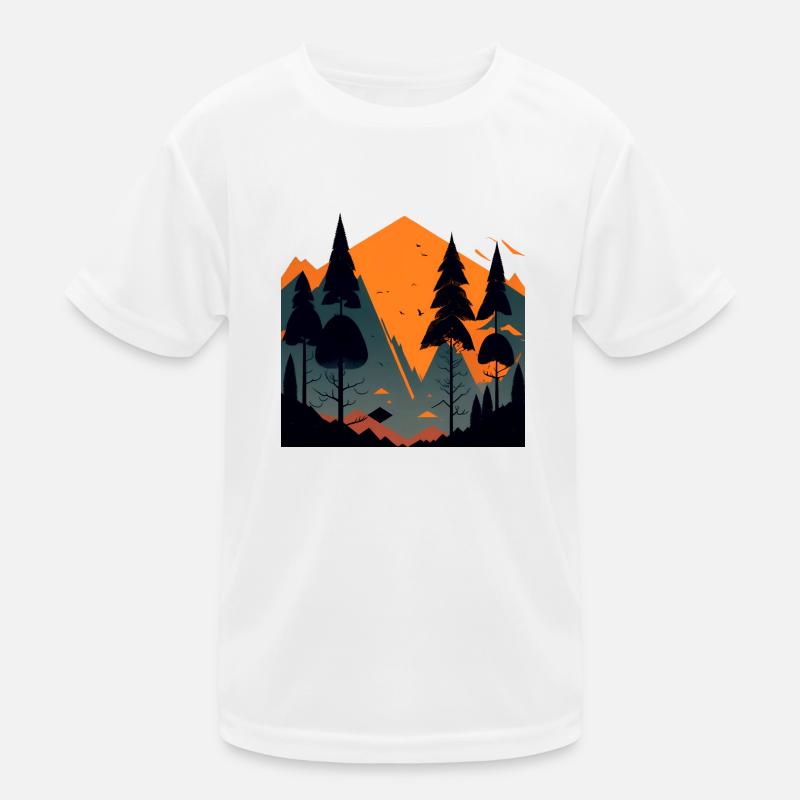 Einfache Landschaft Kinder Funktions-T-Shirt