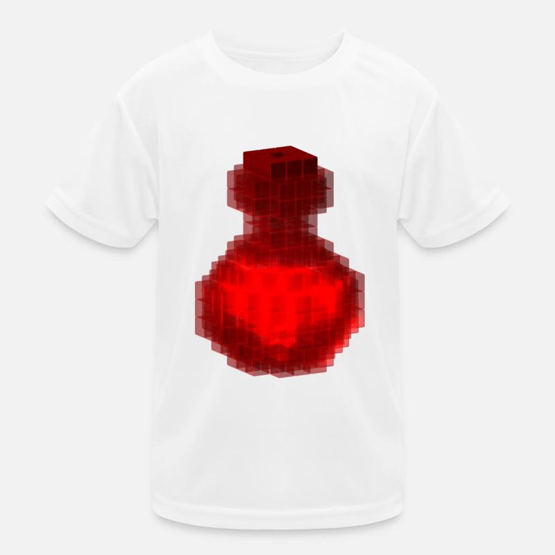 Red magical Wizard / Witch potion Halloween Cubes Kids Functional T-Shirt