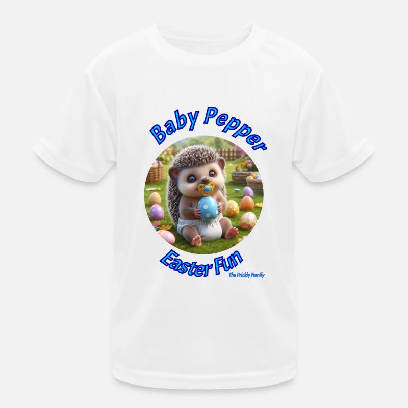 Baby Pepper Pricly Easter Fun - Kids Functional T-Shirt - white